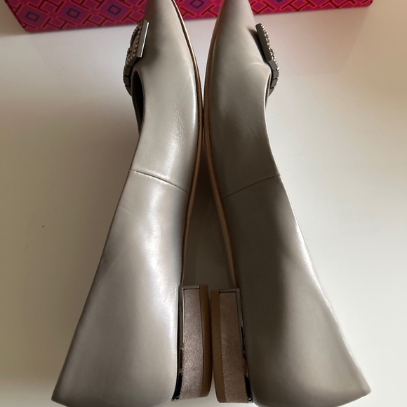 Tory Burch grey heron point toe flat - Picture 4 of 5